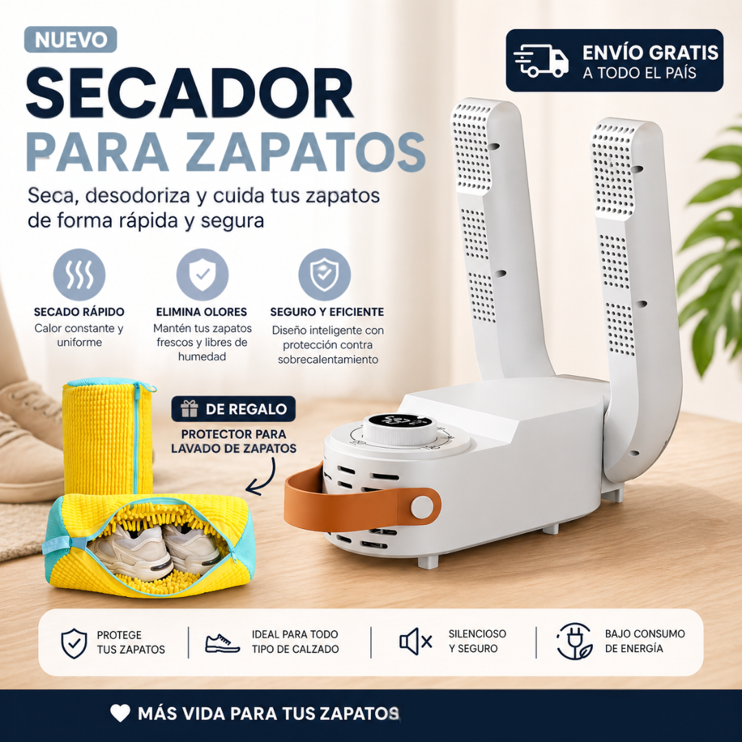 Secador de zapatos electrico+bolsa de lavado gratis+ envio gratis